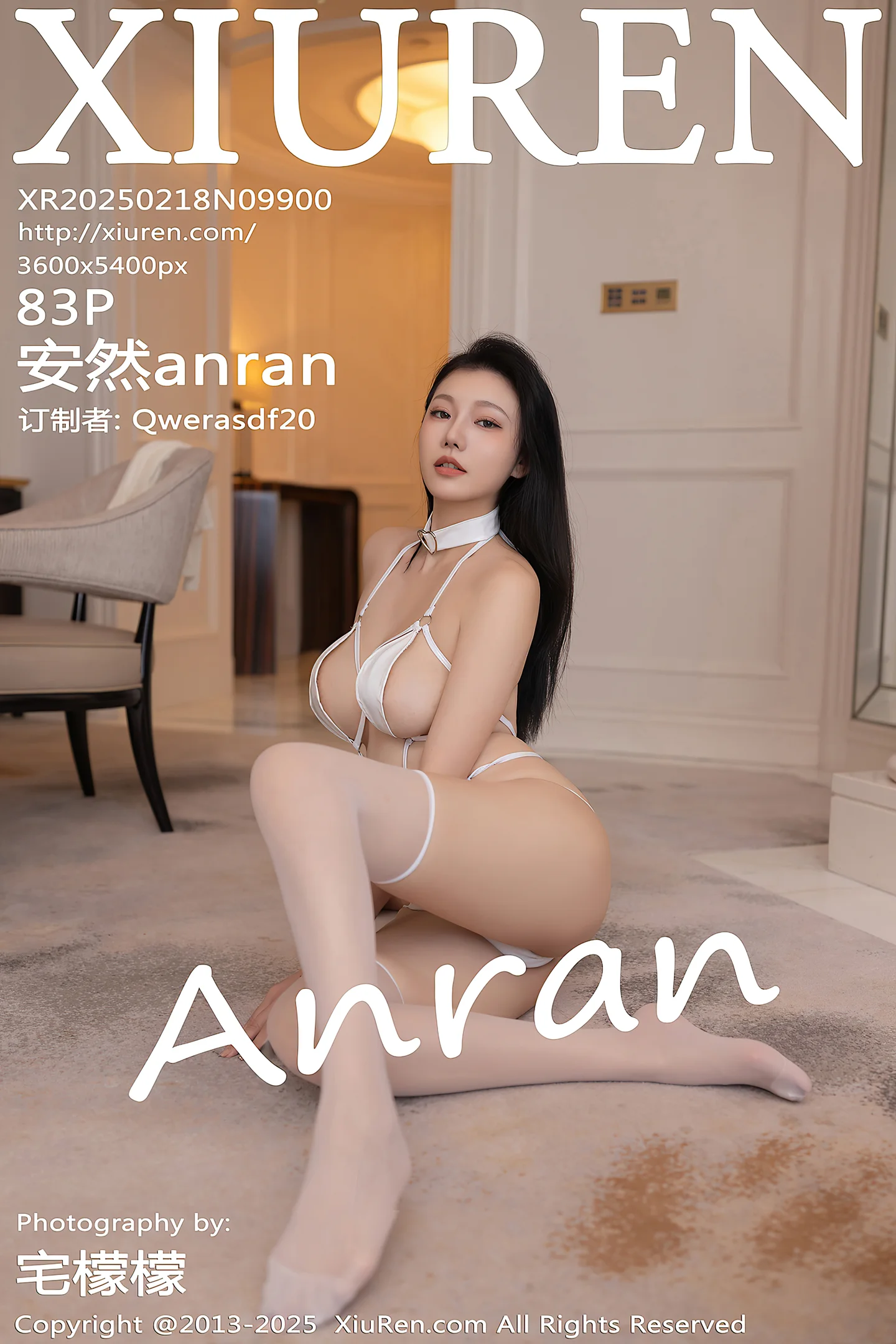 [XiuRen秀人网]No.9900_模特安然anran性感白色情趣内衣配白丝袜秀曼妙身姿撩人诱惑写真83P-秀人网 - XiuRen.Space